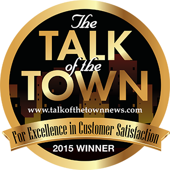 The Talk of the Town for excellence in customer satisfaction 2015 winner award