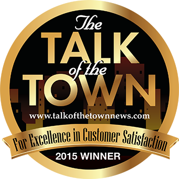 The Talk of the Town for excellence in customer satisfaction 2015 winner award